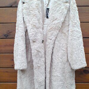 Fabulous Furs Vintage Faux Fur Persian Lamb Knee-Length Coat Size Small